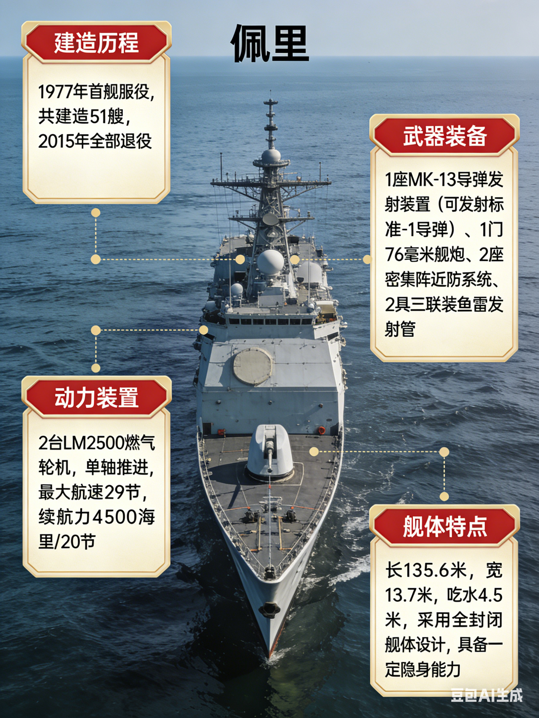 军事ai新视野美国“佩里”级护卫舰“佩里”级护卫舰是美国于20世纪70年代研制