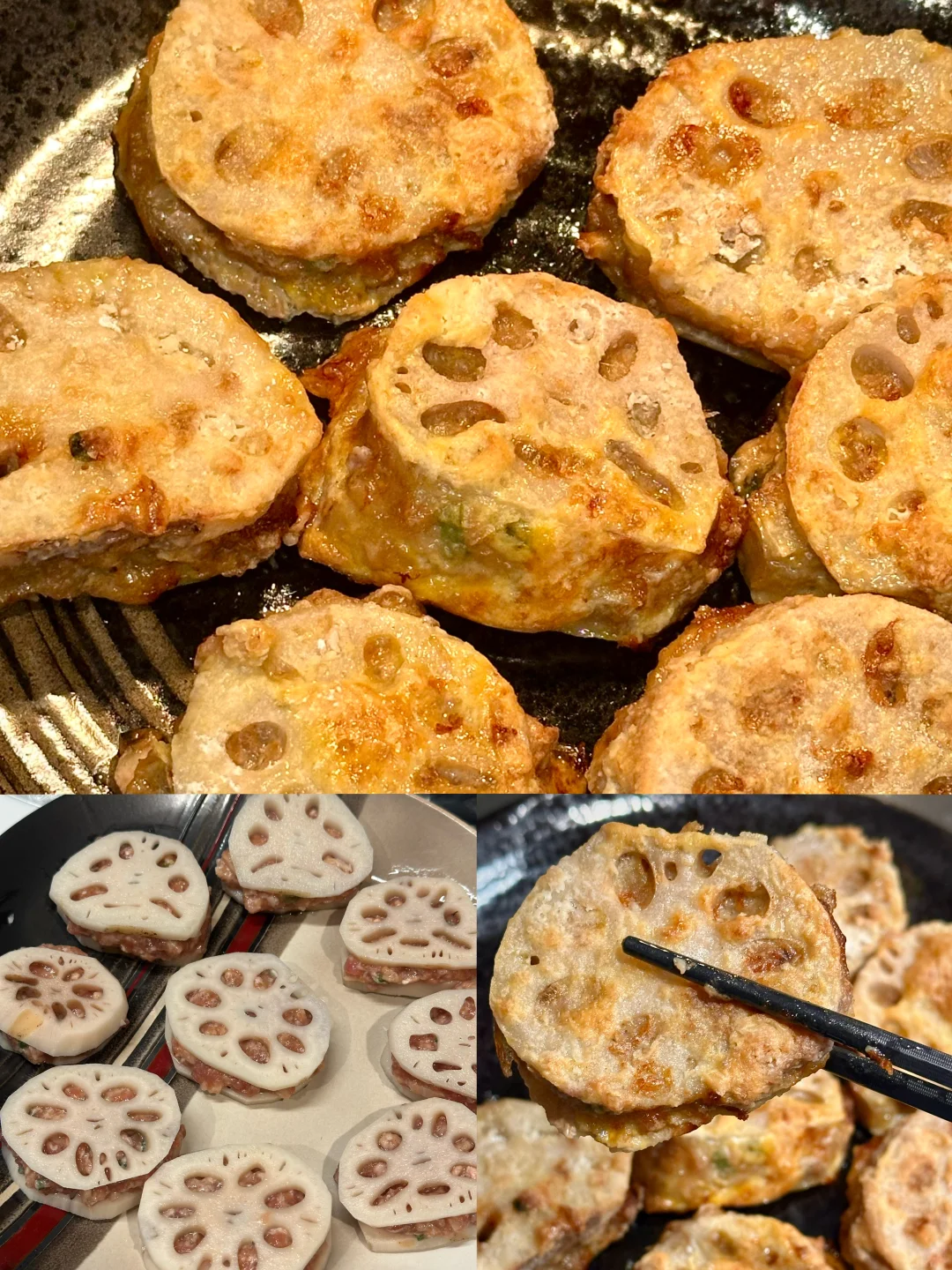 空气炸锅版藕盒非油炸一样酥脆清香👍