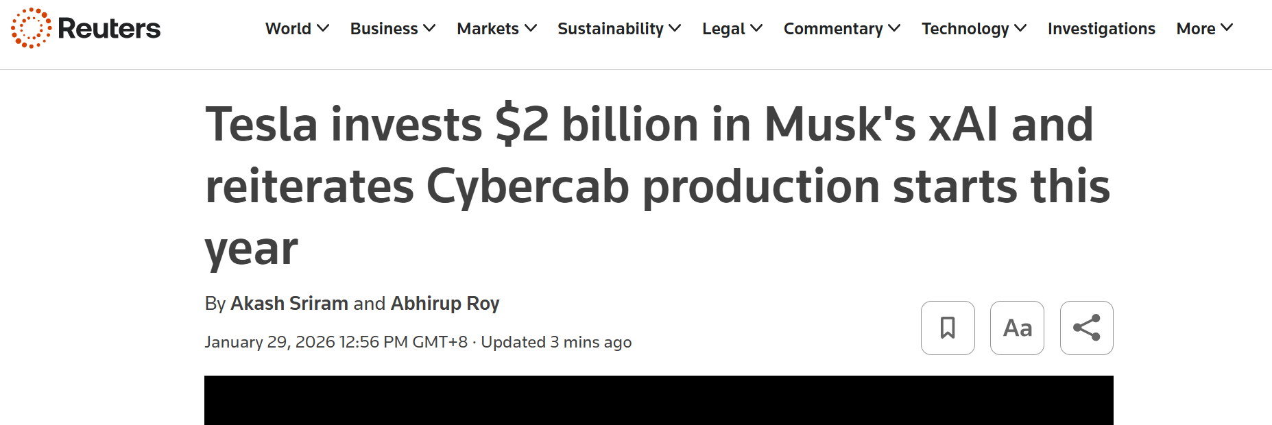 特斯拉2025Q4净利润8.4亿美元同比降61%，同时20...