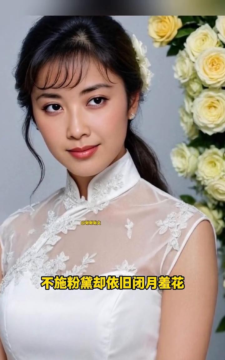 年轻时的朱琳真是让人美的挪不开眼。照片上朱琳眼波流转，顾盼生辉，不施粉黛却依旧闭