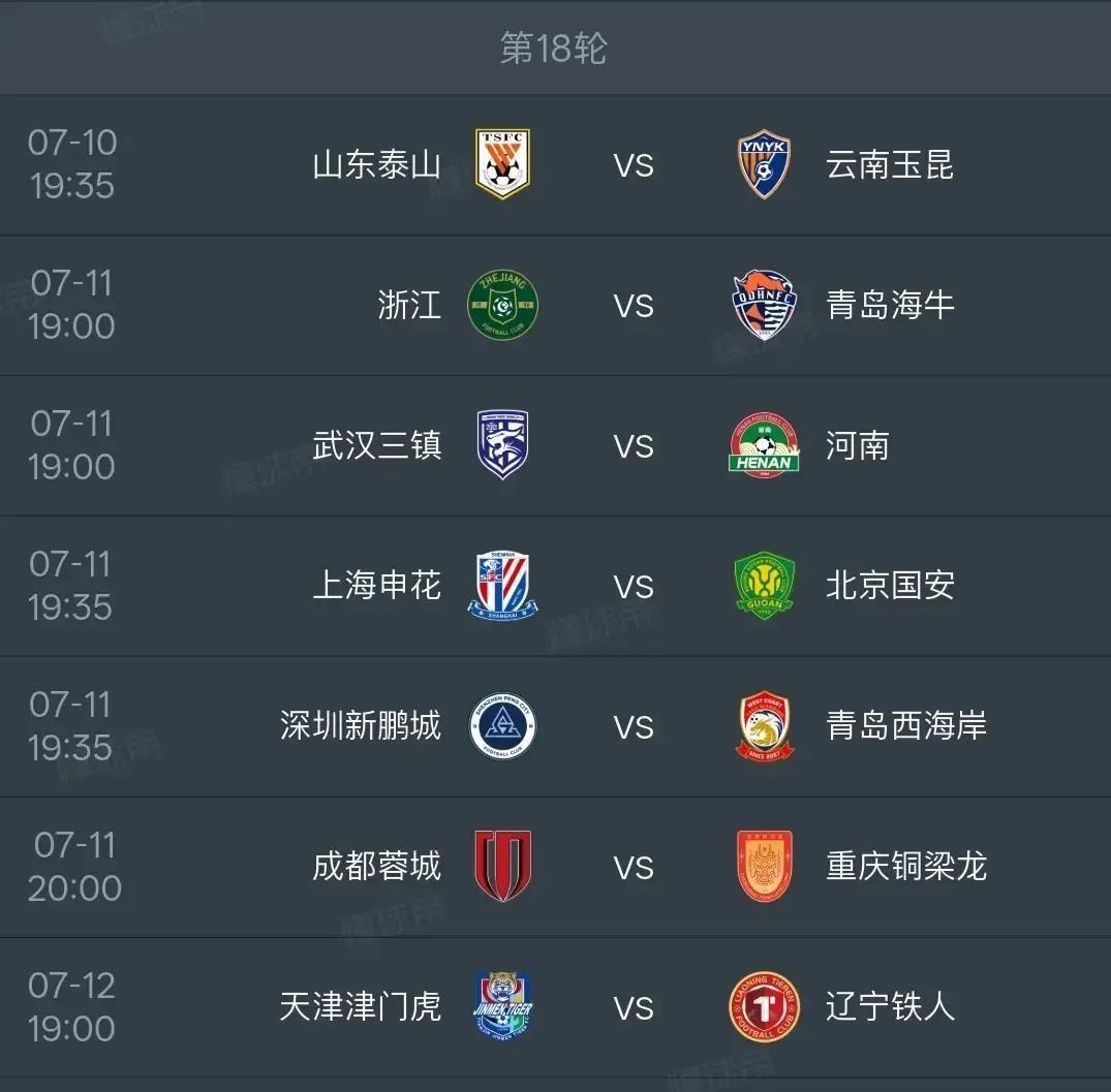 这周末的中超转播计划出来了，有点意思，争冠关键战，成都蓉城和重庆铜梁龙的西南德比