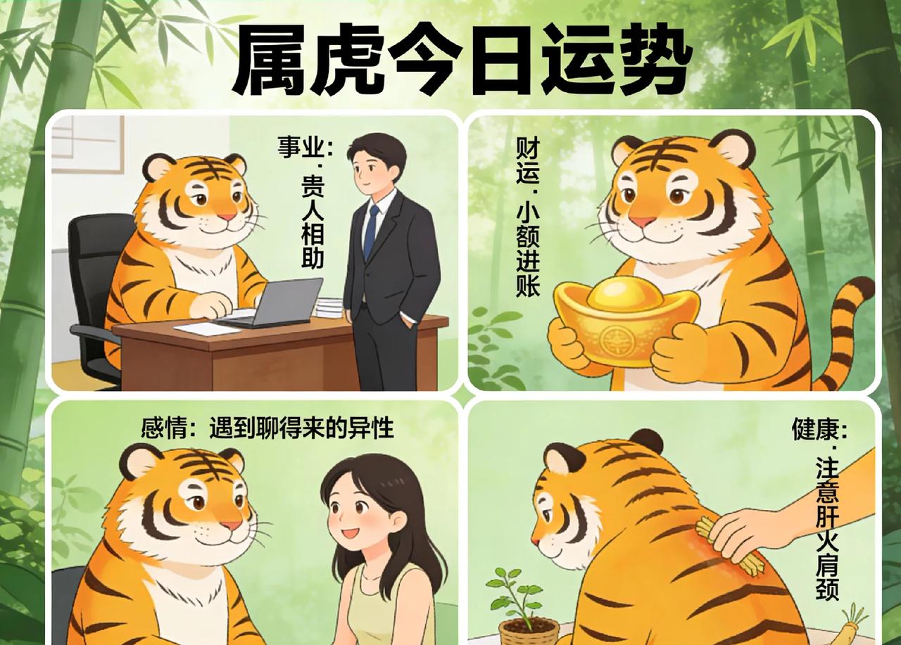 属虎今日运势（3月2日，正月十四）今天属虎的朋友走“稳中有升”运，寅亥六合