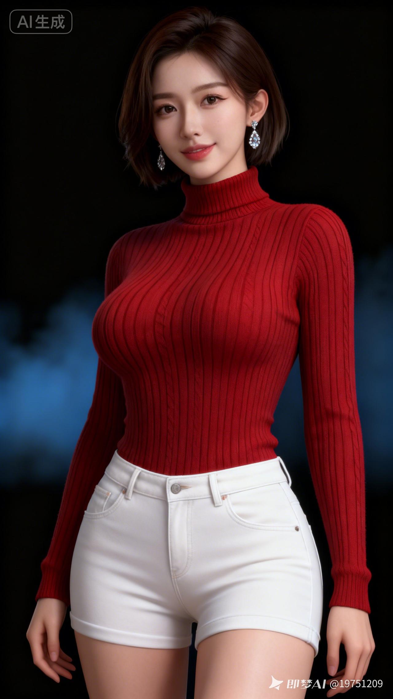 甜美红衣少女，时尚穿搭指南！