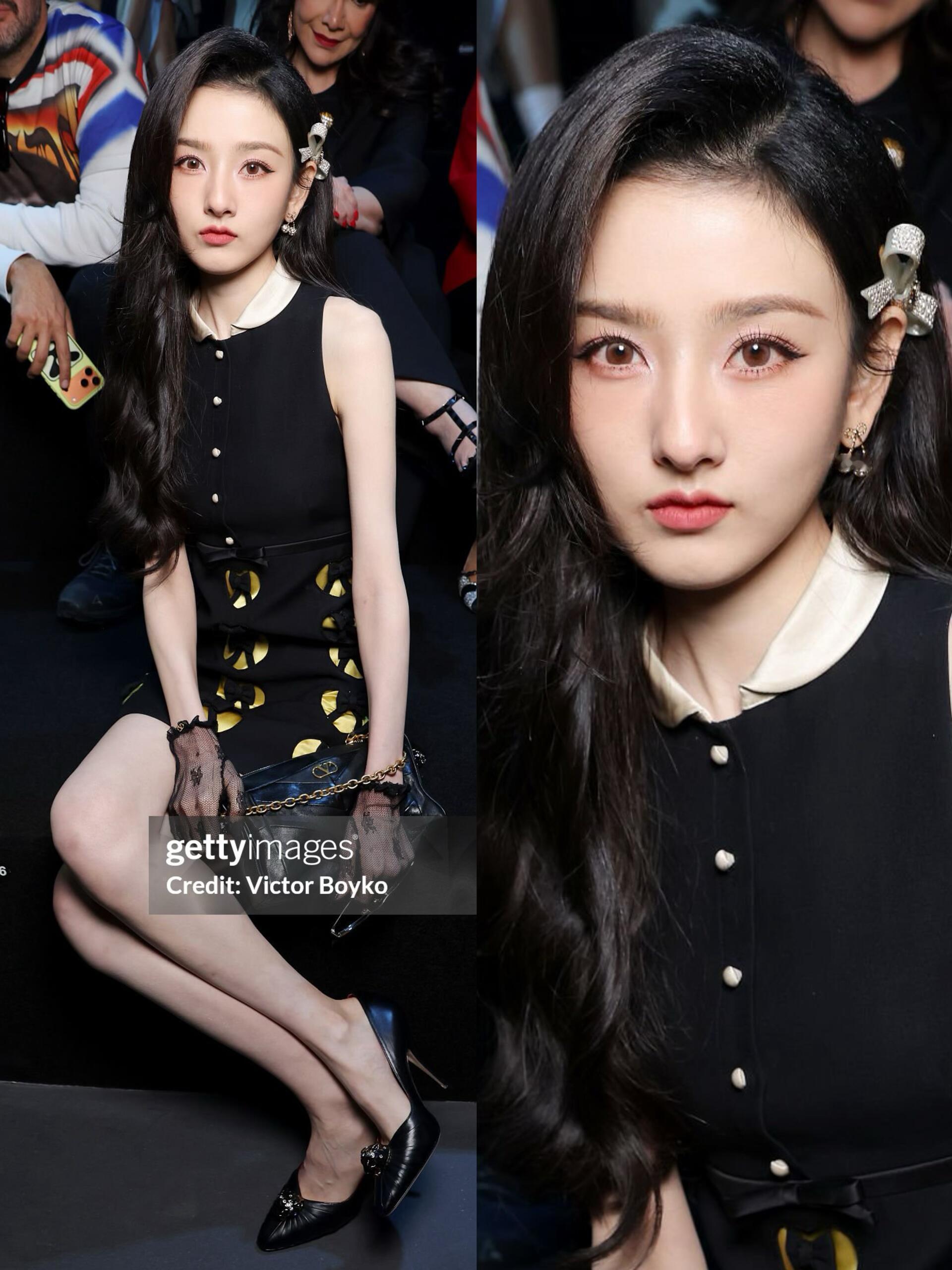 宋祖儿x巴黎时装周Valentino看秀生图孙俪宋祖儿秀场合影sz