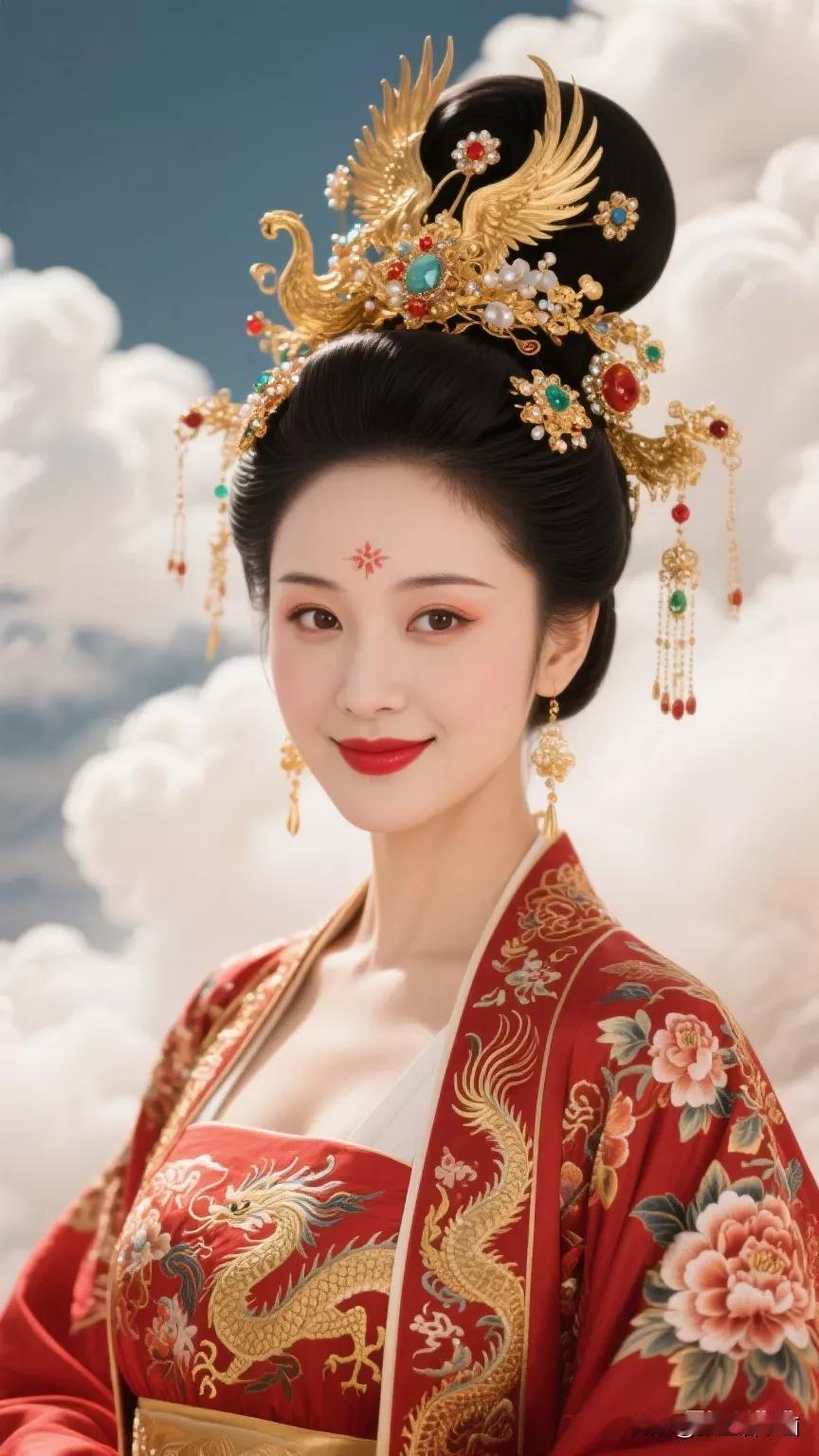 穿越时空的古典美人，惊艳了整个世界！张立启原创书画AI作品古仕女发髻集锦首发第4