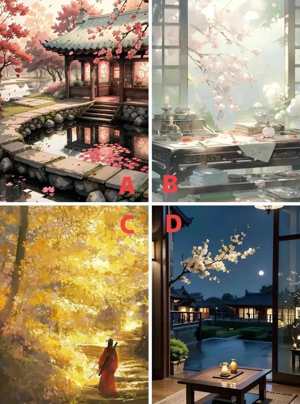 你会是红楼梦中的哪个人物？心理测试：你最喜欢哪张图？测测你最符合红楼梦中的