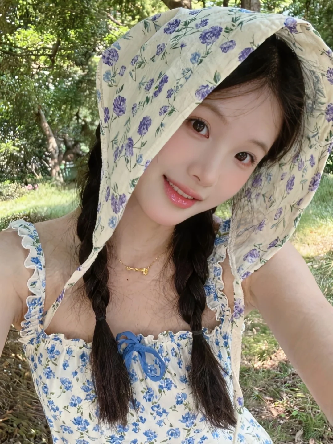 盛夏的蓝色花花裙