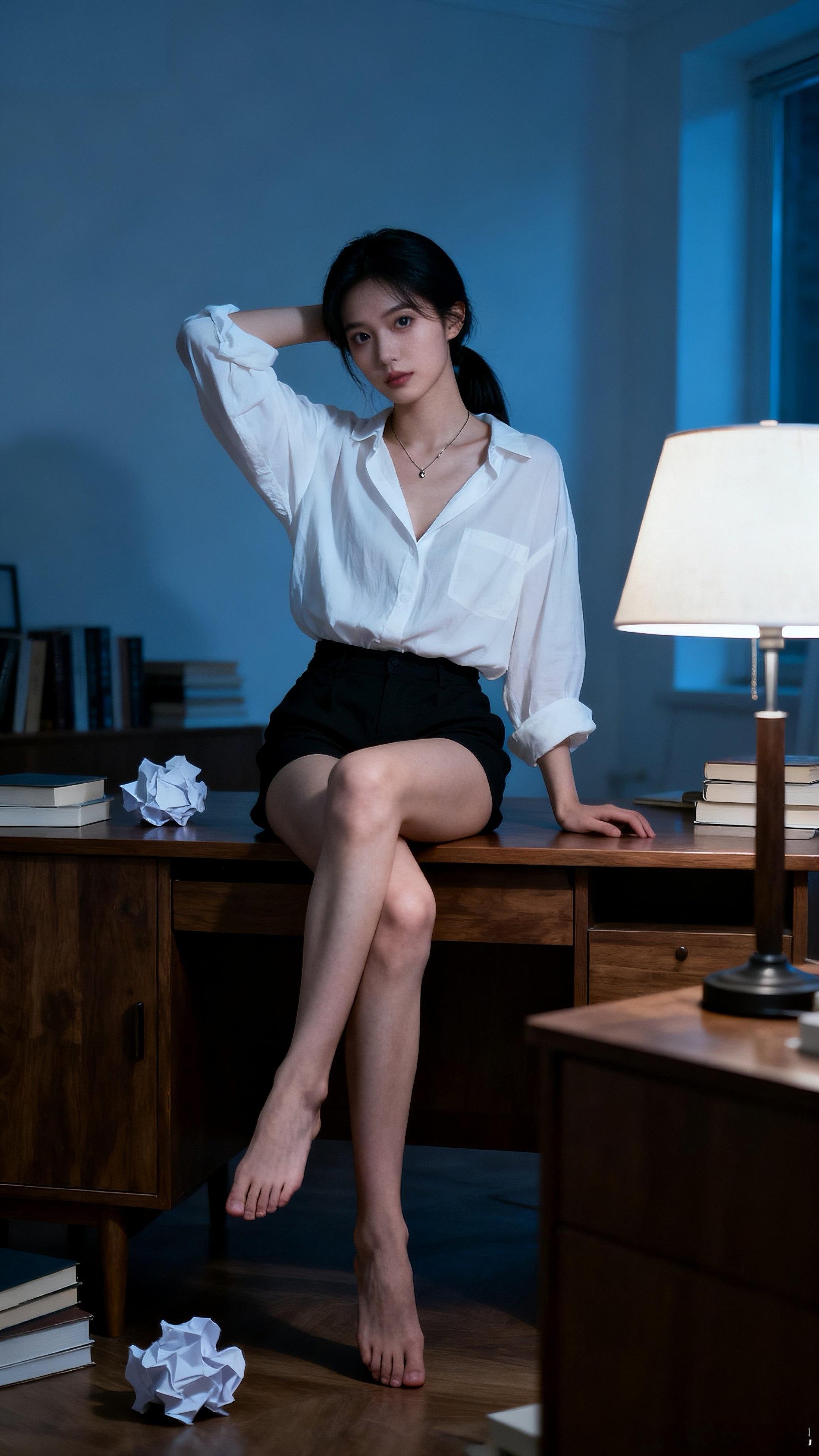 办公室内的洒脱