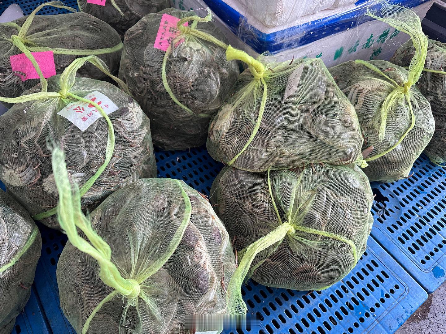 宁波大闸蟹丰收价格比去年更实惠眼下大闸蟹大量上市，宁波水产品批发市场日均交易量