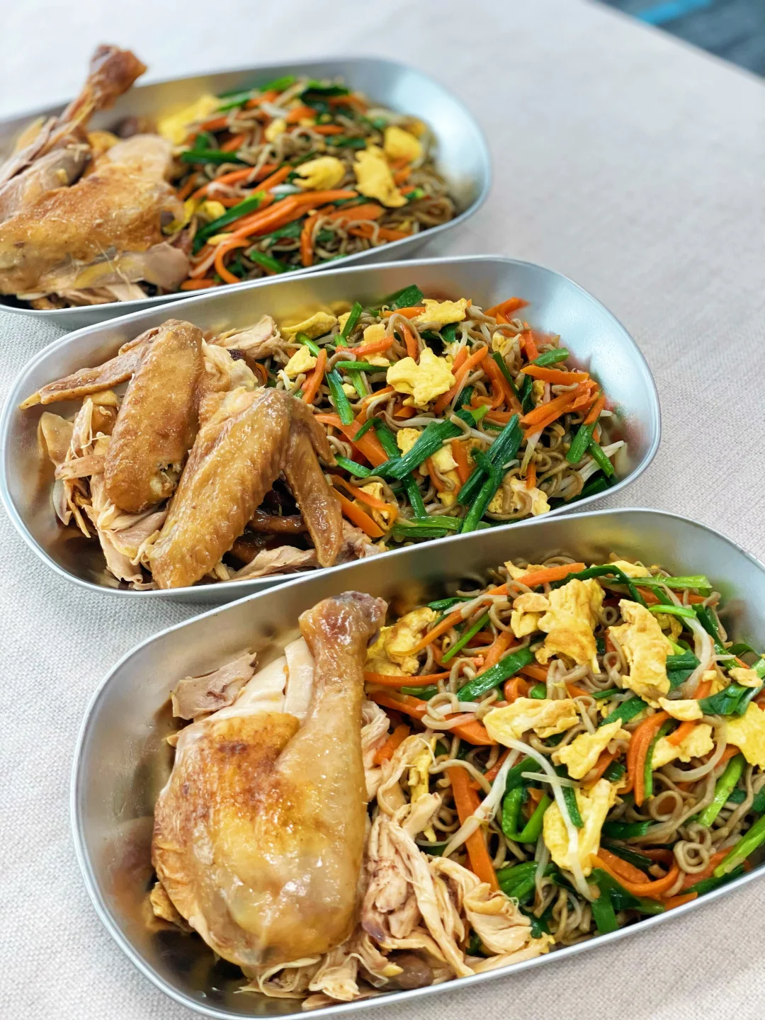 今日份午餐分享|盐焗鸡&三丝荞麦面🍜