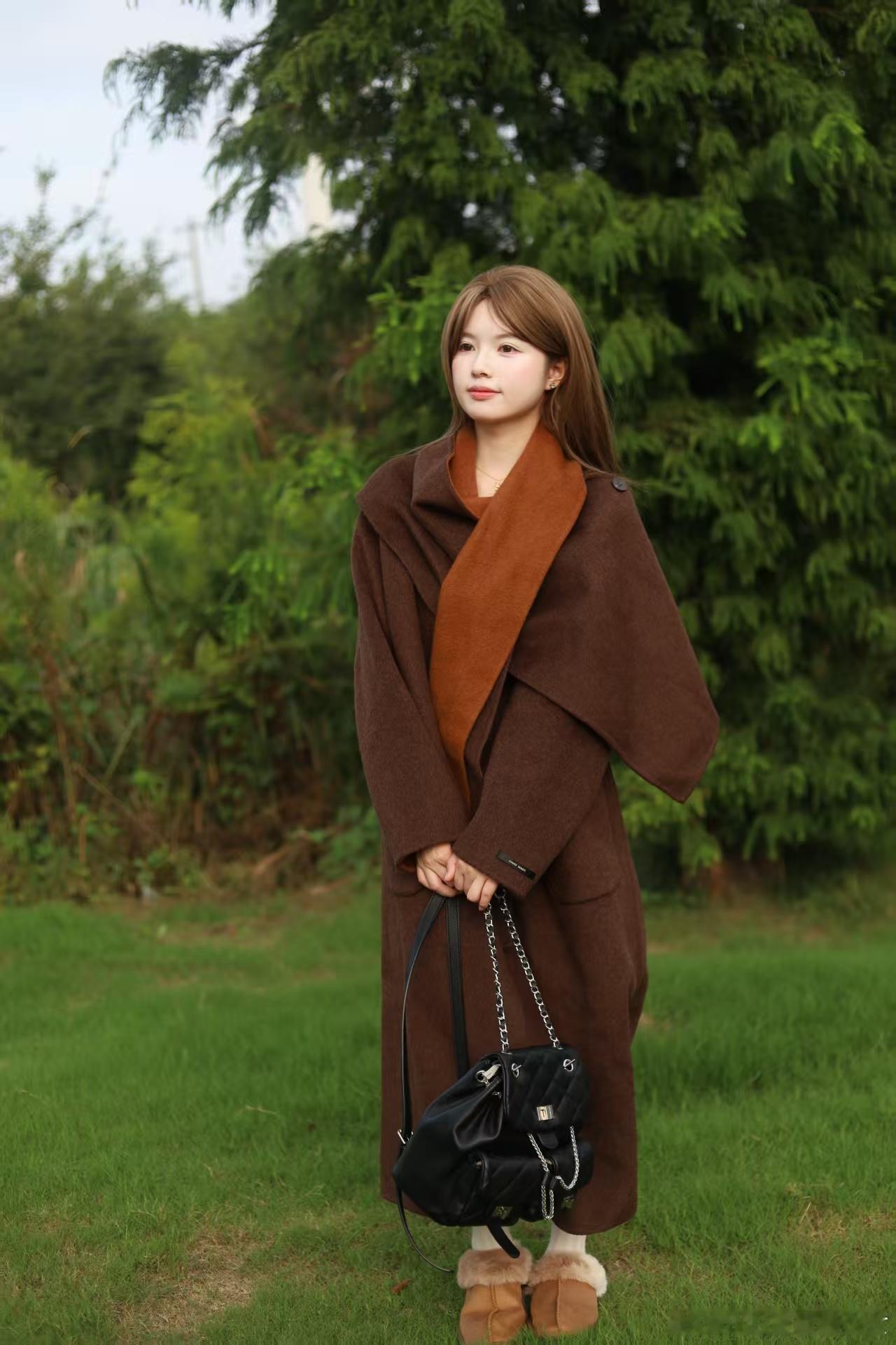 棕色大衣绝了！气质保暖百搭✨姐妹们！这件棕色大衣我能穿到天荒地老！🧥焦糖棕真