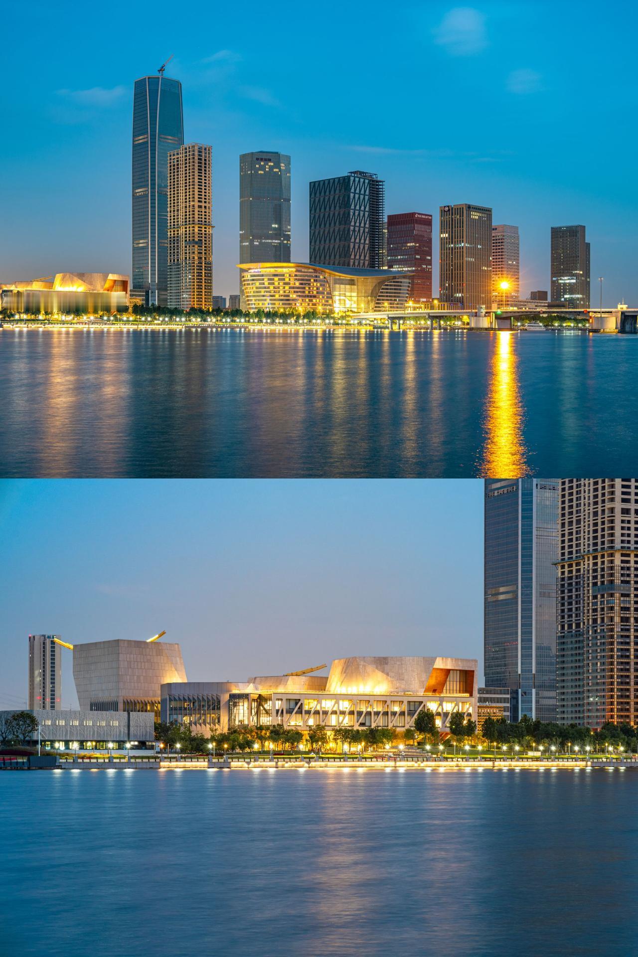 来天津一年，这是我镜头记录下的滨海新区！天津滨海新区城市天际线摄影
