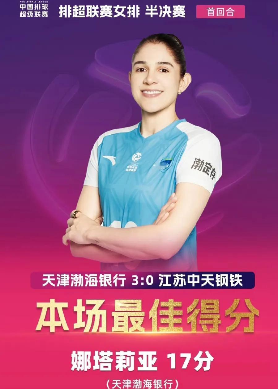 半决赛焦点战最佳榜单出炉！天津女排三人封顶半决赛榜单榜首！半决赛首回合天津女排