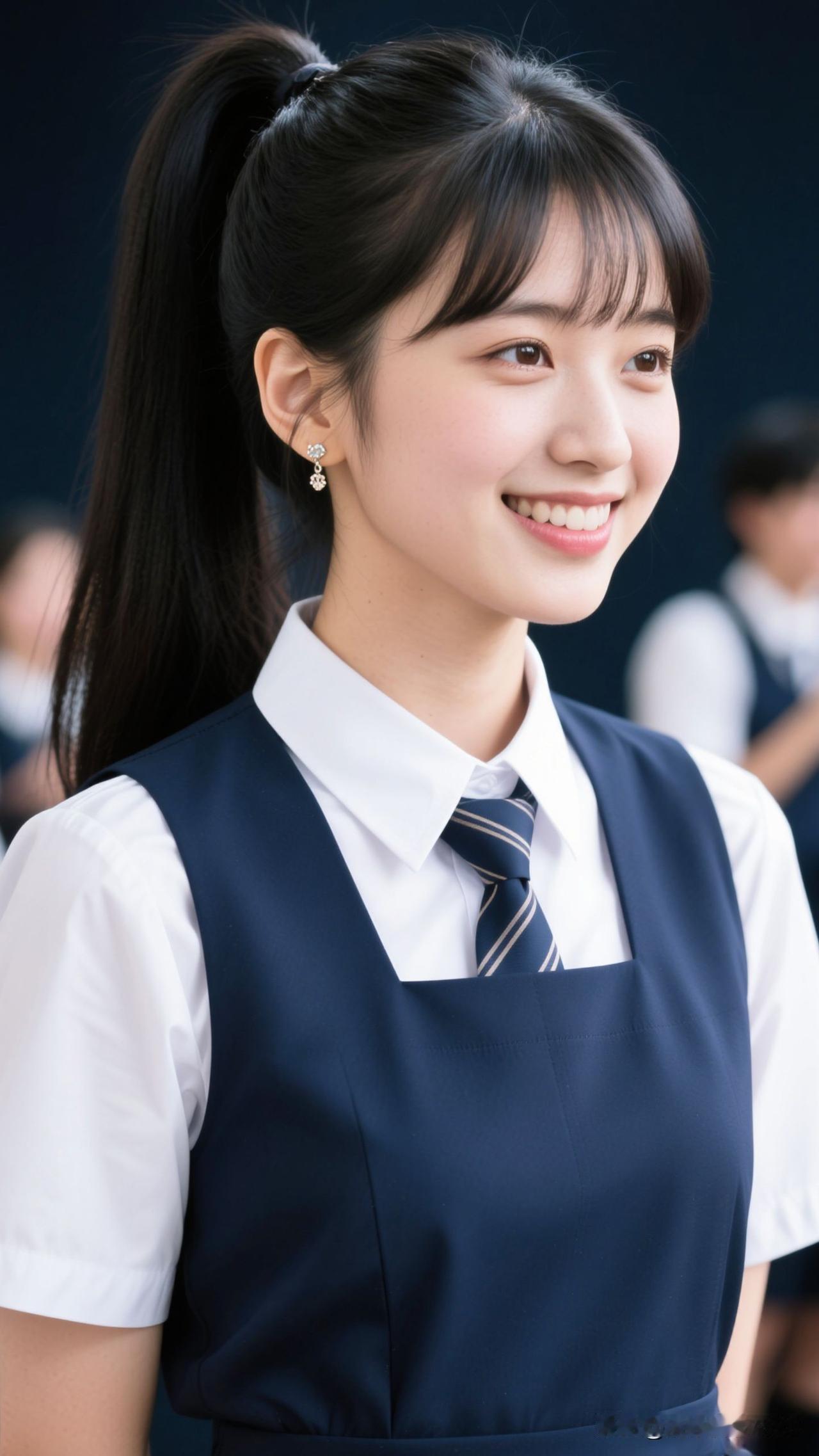 ✨马尾轻扬，把校园时光的璀璨都系进了风里。温柔马尾辫温柔马尾马尾少女风