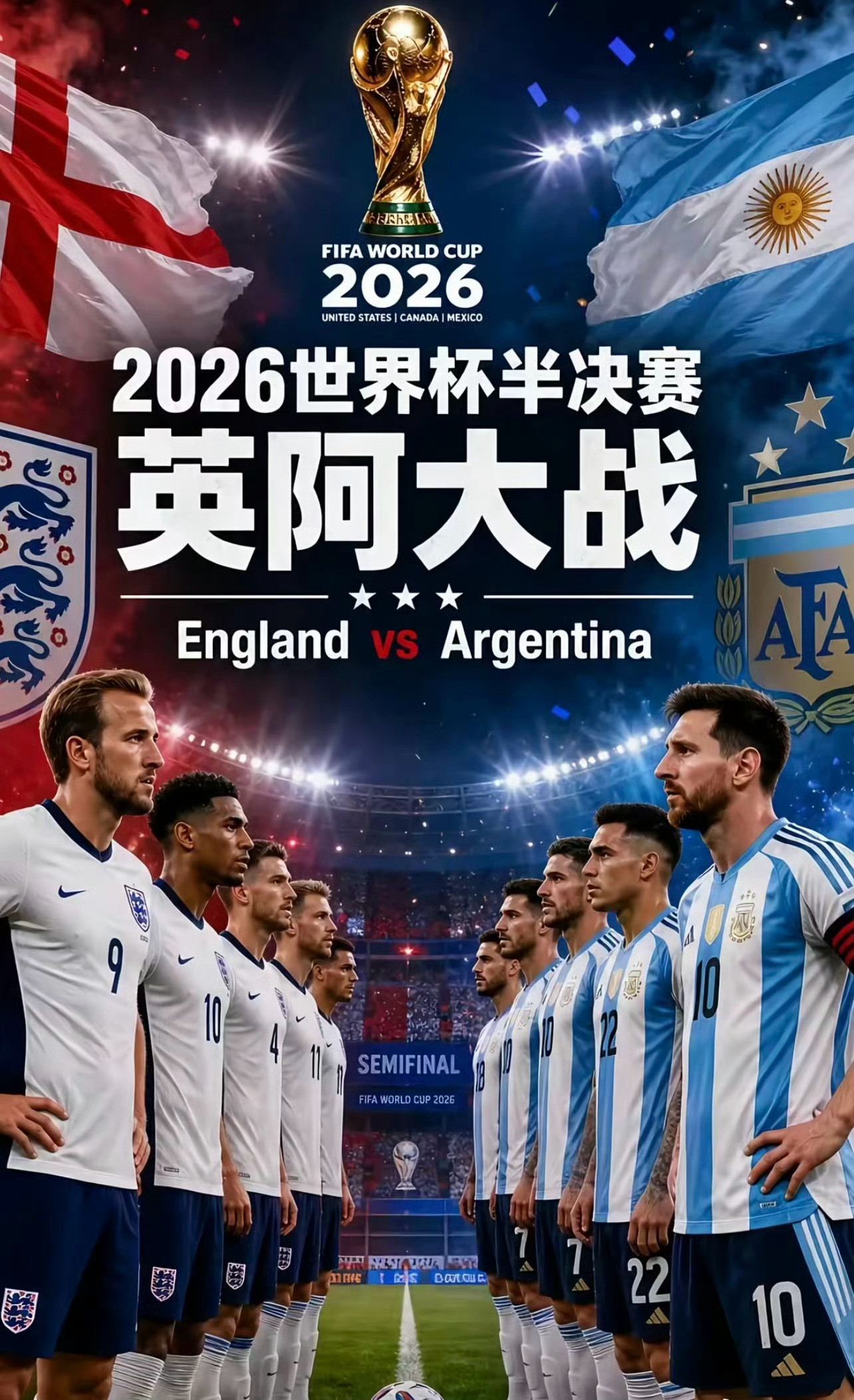 世界杯半决赛英格兰VS阿根廷Opta数据预测:90分钟英格兰胜39.1%、平局