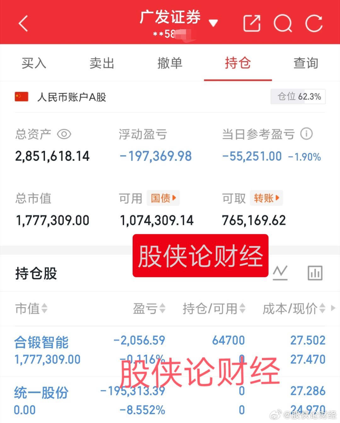 统一股份止损了跟跌不跟涨，坚定执行短线交易风格30万本金实盘记录（第179天）目