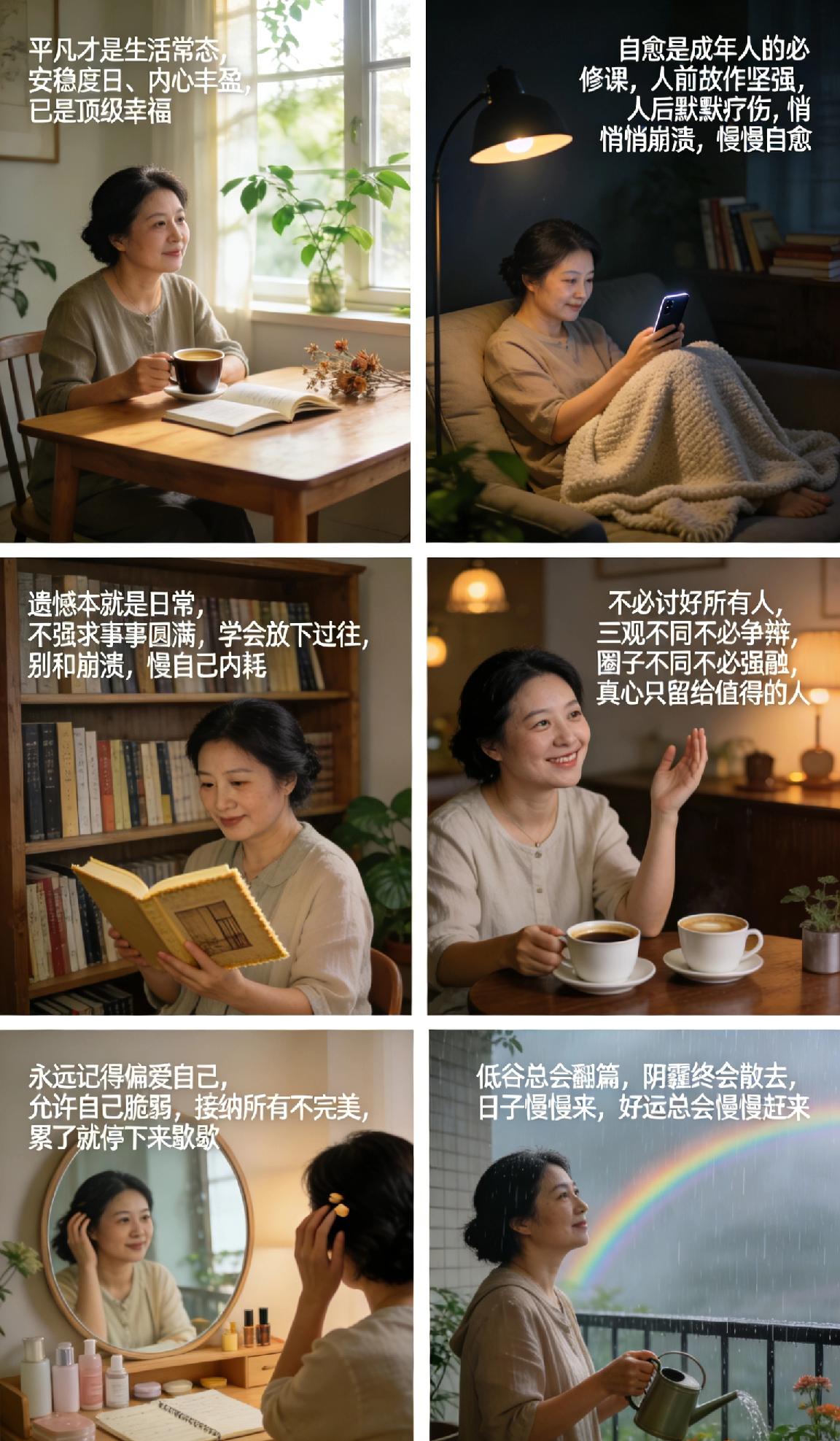 慢慢长大才懂，人生不过是一场边走边悟的温柔旅程✨1. 平凡才是生活常态，安