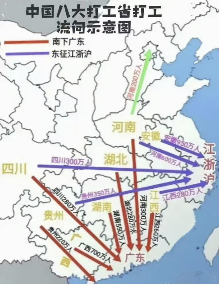 马上就要马年春节，来看看中国的人口流动方向，现在的你，是从哪里奔赴哪里？核心