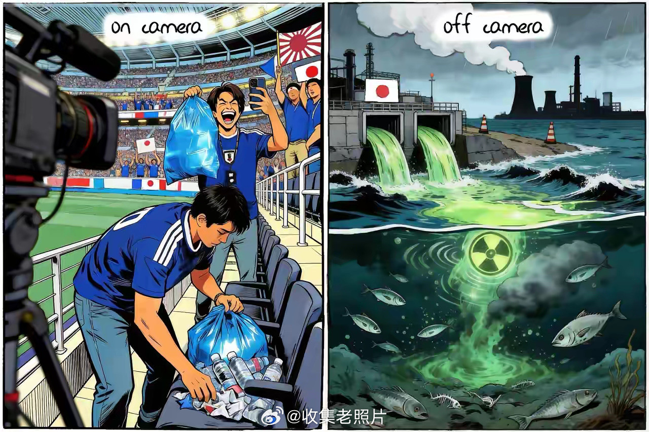 世界杯，日本球迷捡垃圾，被老外阴阳了。“知小礼而无大义，拘小节而无大德。重末节而