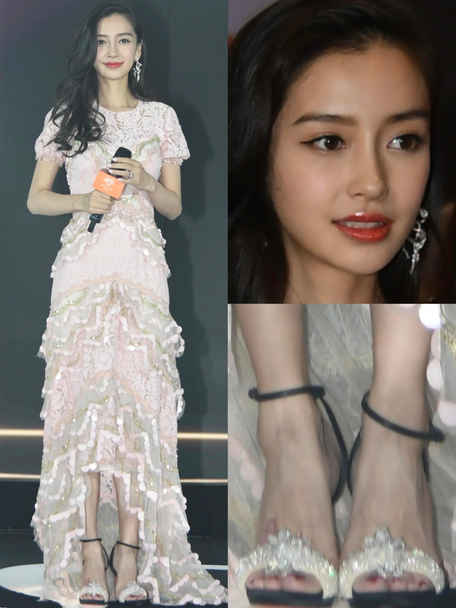 杨颖穿上高跟鞋，全身上下都散发着惊艳的美​​​