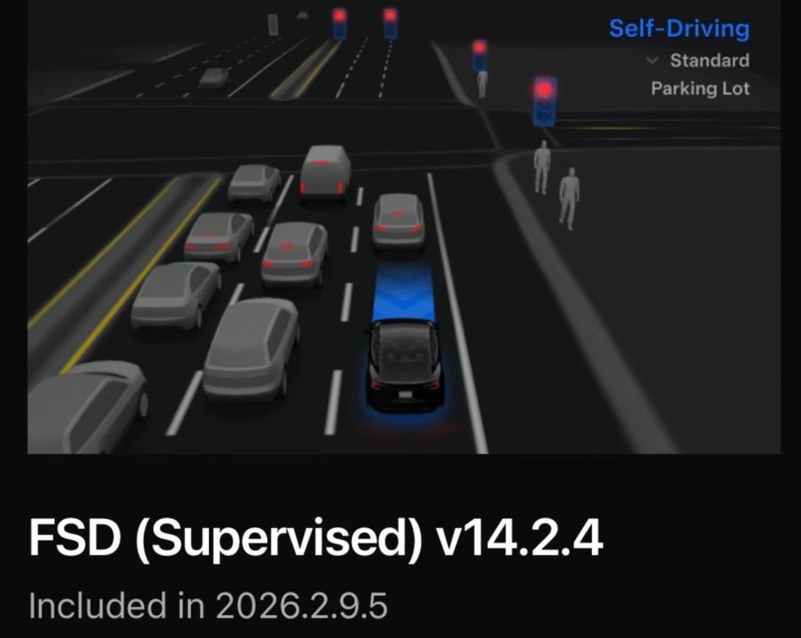 特斯拉4月8日，特斯拉正式在海外OTA推送的2026.2.9.6车机软