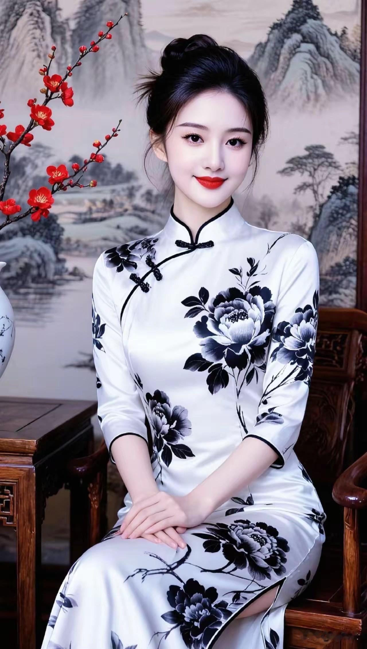 中国旗袍，国风古韵。历史悠久，文化传承。大家闺秀，小家碧玉。身着旗袍，端