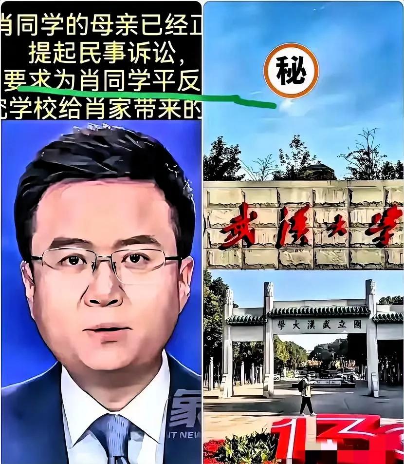 武大这事儿又有新进展，肖同学妈妈把学校告了，这背后的曲折，真让人唏嘘！一开
