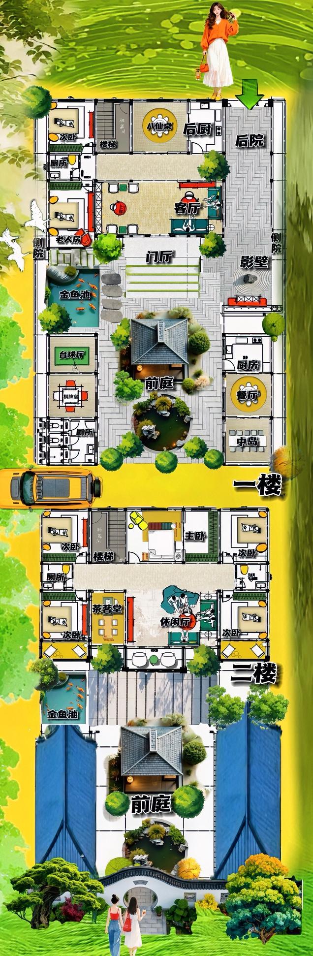 当你遇上心动房子，布局就会不停的破例！两进院是精准定位，看见前门面，后门顺，中摆