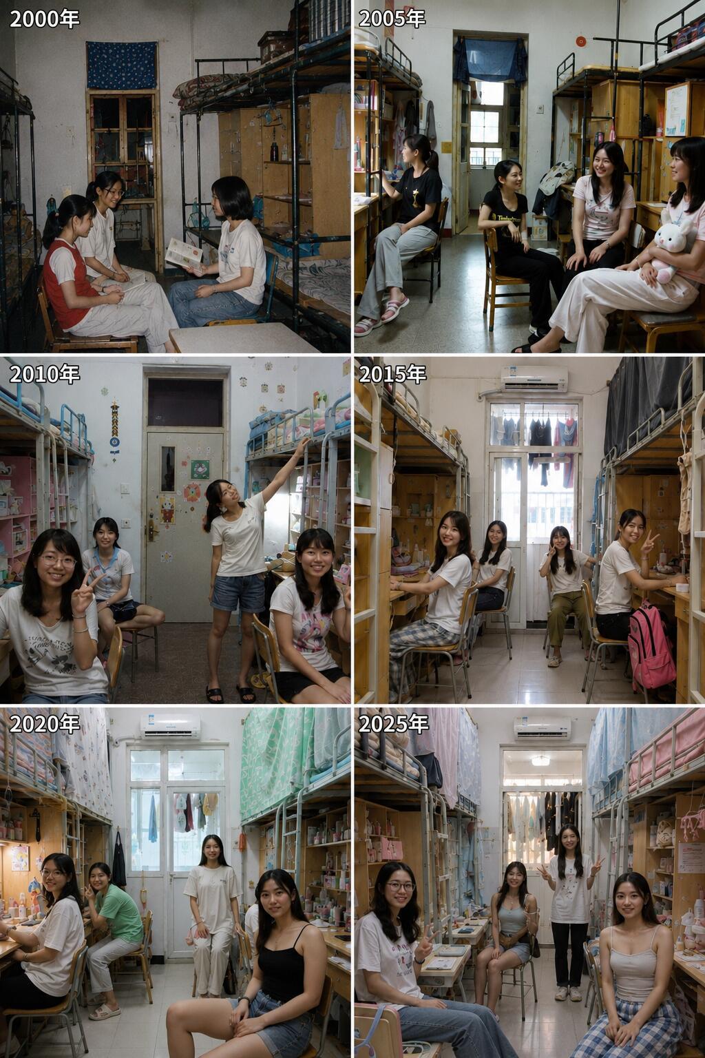 盘点学生时代宿舍进化史！快来看看，你的当年宿舍是不是和图中一样的？