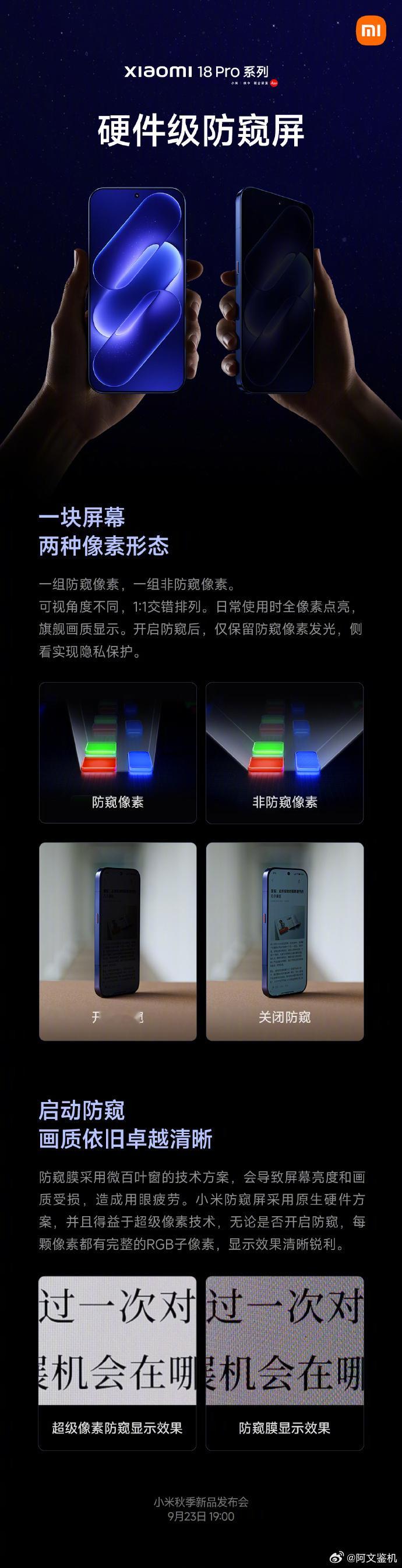 防窥屏这波，意义比想象中大。小米、三星、华为都在押注，方向明确了。但直板机高PP
