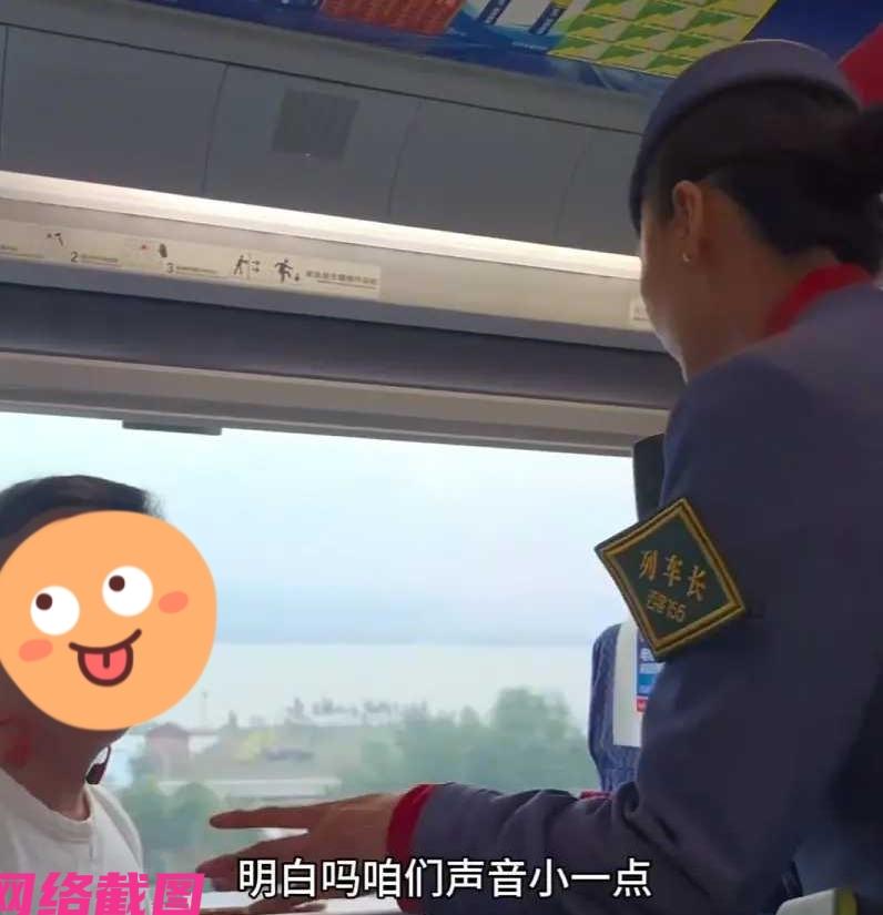 某两名男子乘坐高铁时，检票后上车被发现上错车，当列车长过来沟通让他们下一站下车，