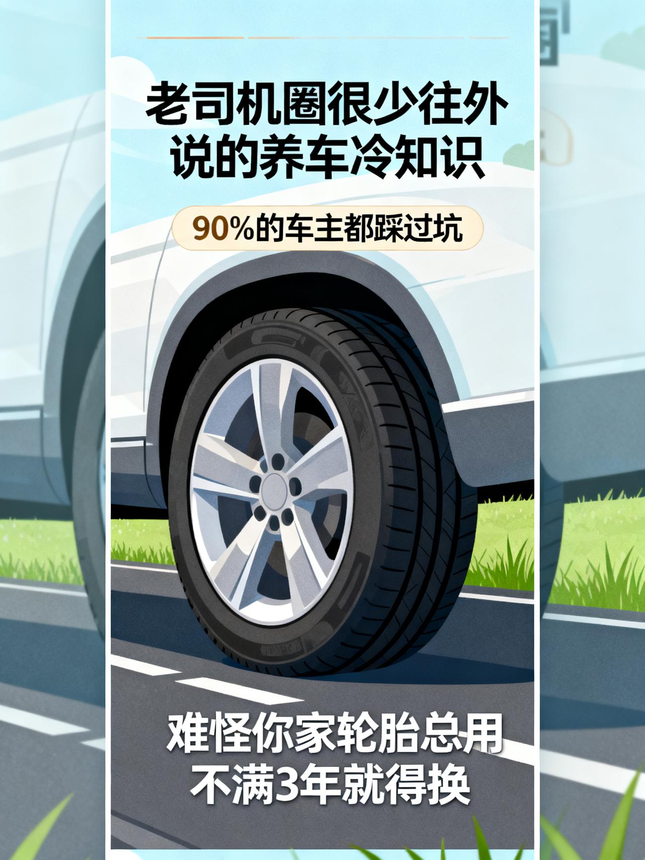 轮胎上的“屎”千万别乱擦！90%的人都做错了，难怪轮胎总是用不久老司机圈很少往