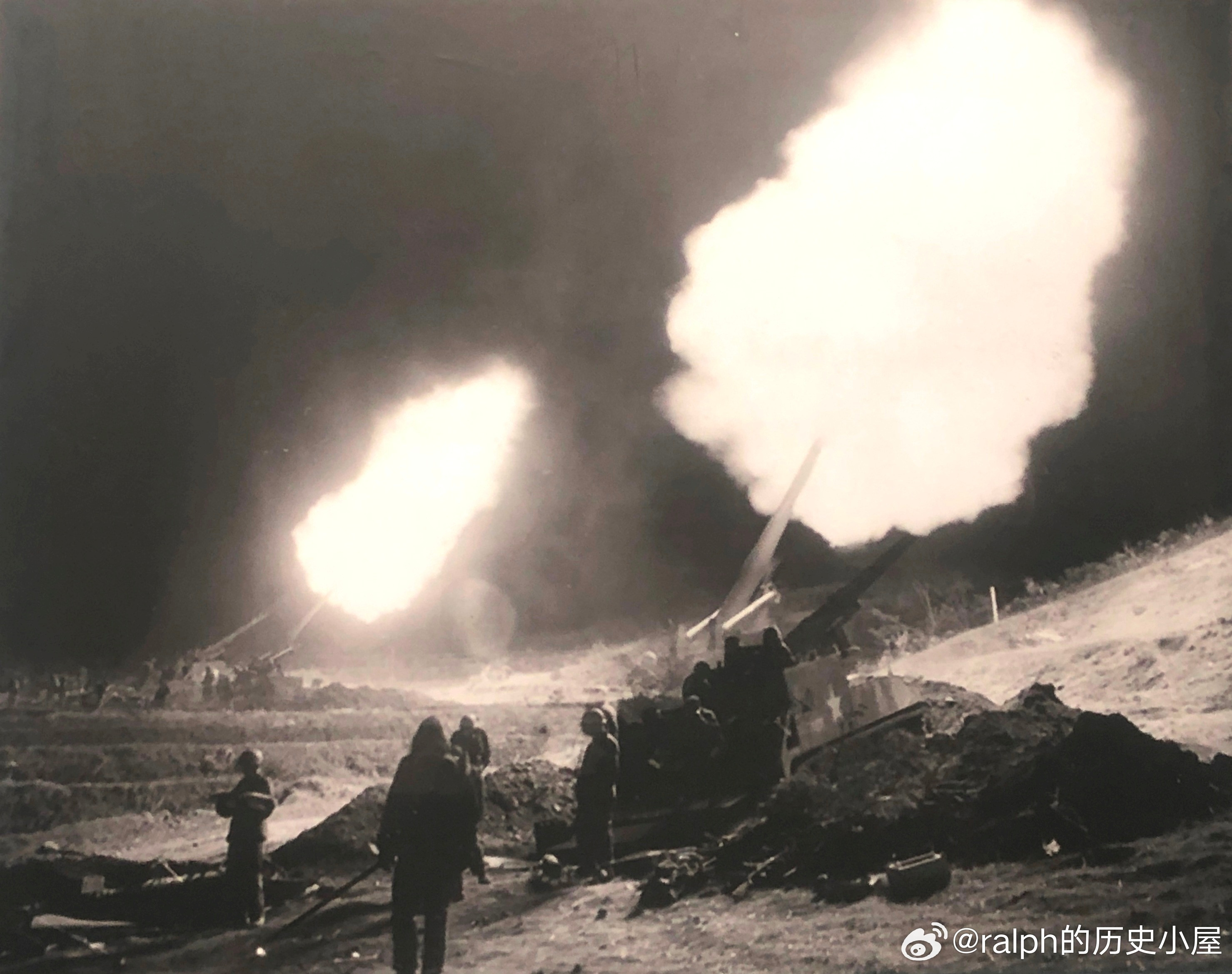 1951年1月美军第25师在临津江以南阵地实施火力支援军事历史全触达