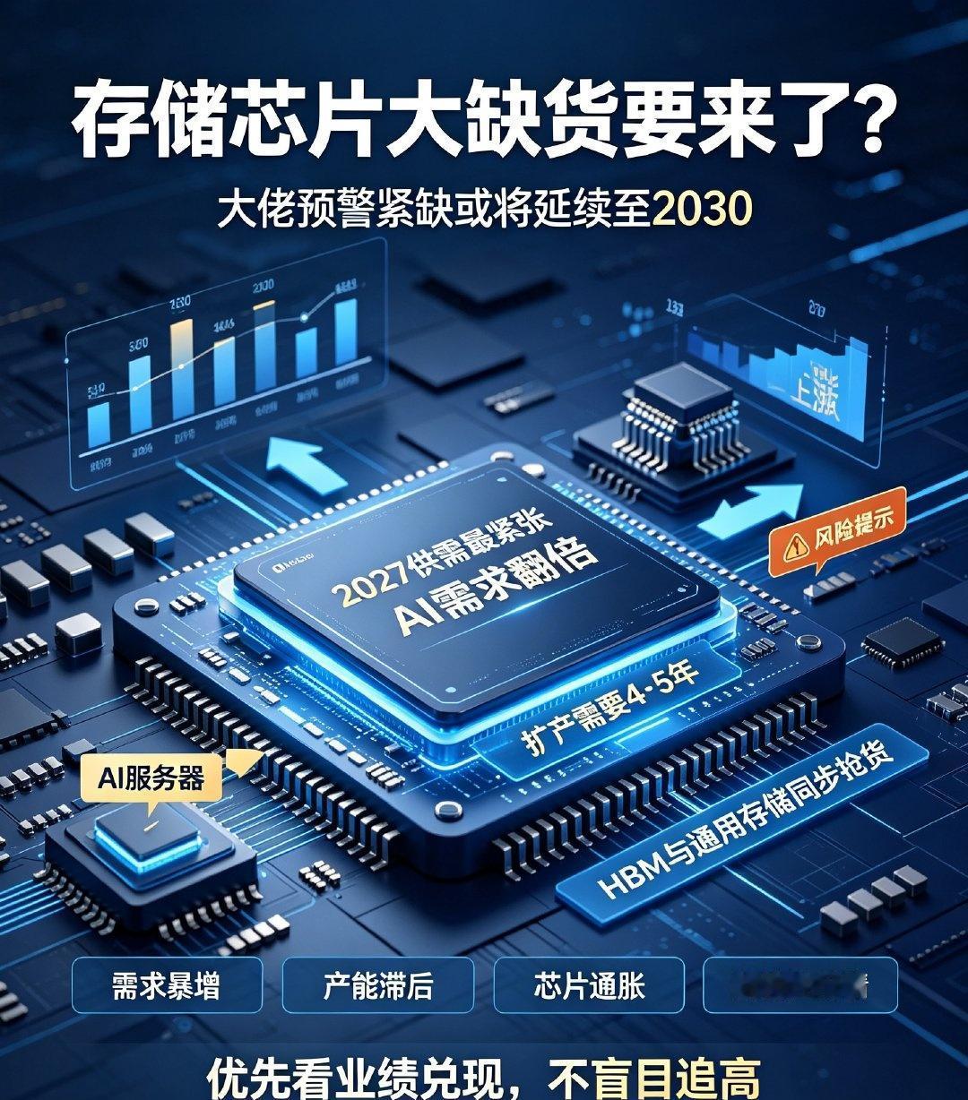 存储芯片大缺货要来了？大佬预警紧缺或将延续至2030SK集团董事长给出重磅预