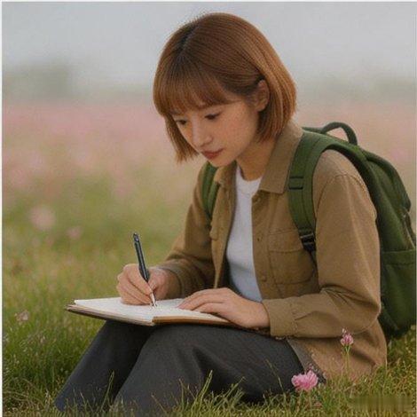遇见艺术新城事微小说早安《花亚麻的田野约定》雾漫清晨，林晓背着帆布包，踏入了这片
