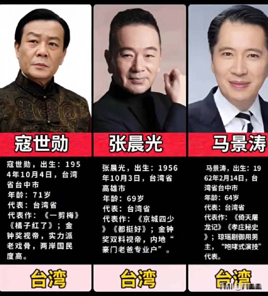 7位台湾影视男明星代表性人物你觉得谁更一筹？