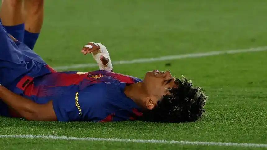 亚马尔太难了，主罚点球却导致左侧腘绳肌撕裂，这种伤病如果说是1级轻微拉伤的话将伤