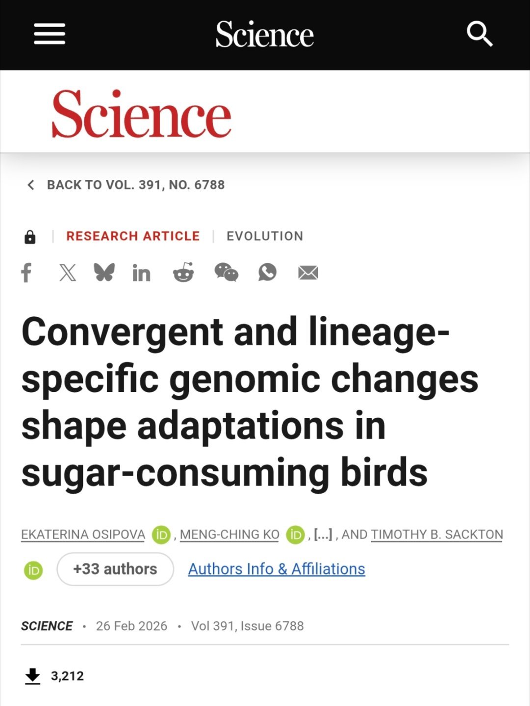 果然还是趋同进化。¹人类无法整天以高糖食物为生，但蜂鸟、吸蜜鹦鹉、蜜鸟、太阳鸟