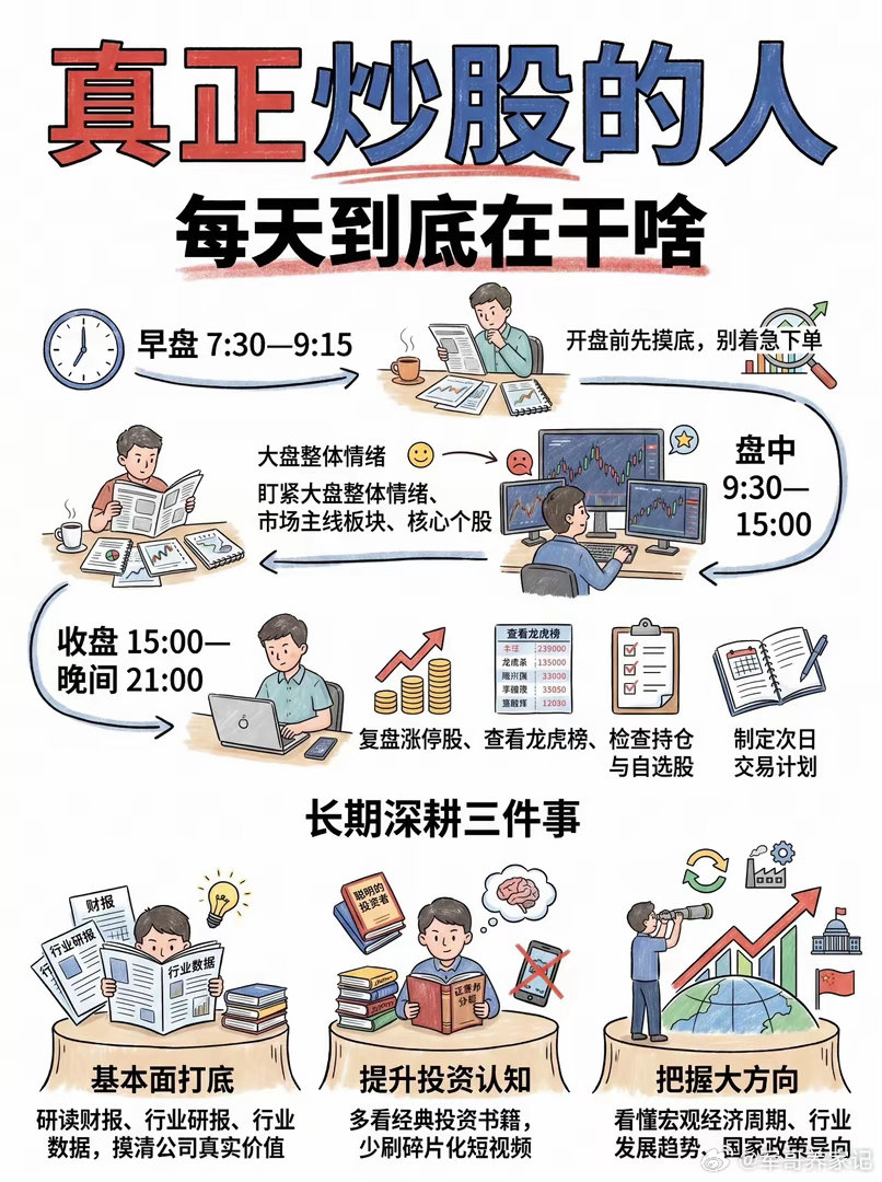 🔥真正炒股的人每天都在干啥？A股