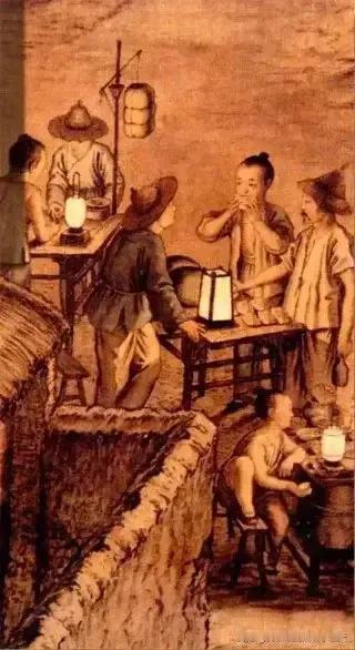 这是康雍乾三朝意大利传教士郎世宁描写广州市井的写生画，证明广州市面上没有剃发易服