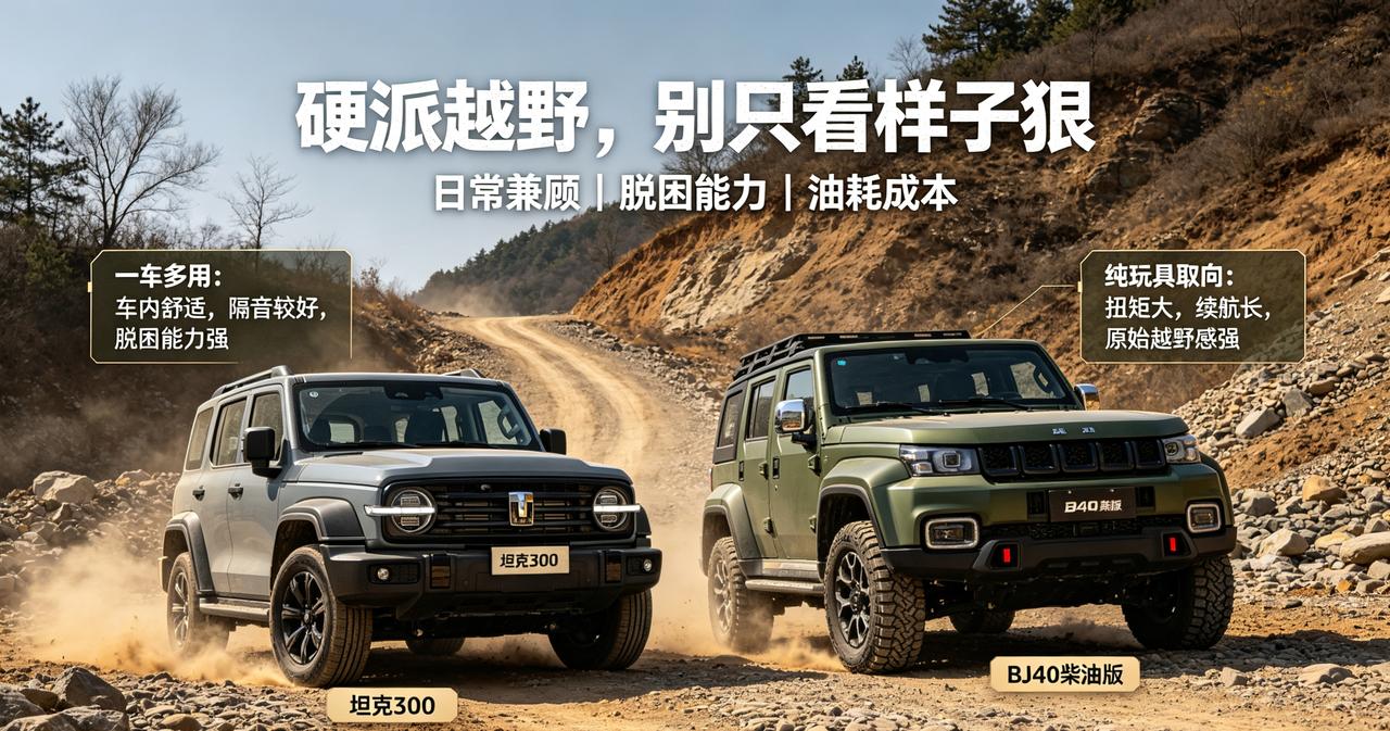 坦克300颠覆了硬派越野要“硬扛”的印象。车内舒适度堪比城市SUV，隔音好，座椅