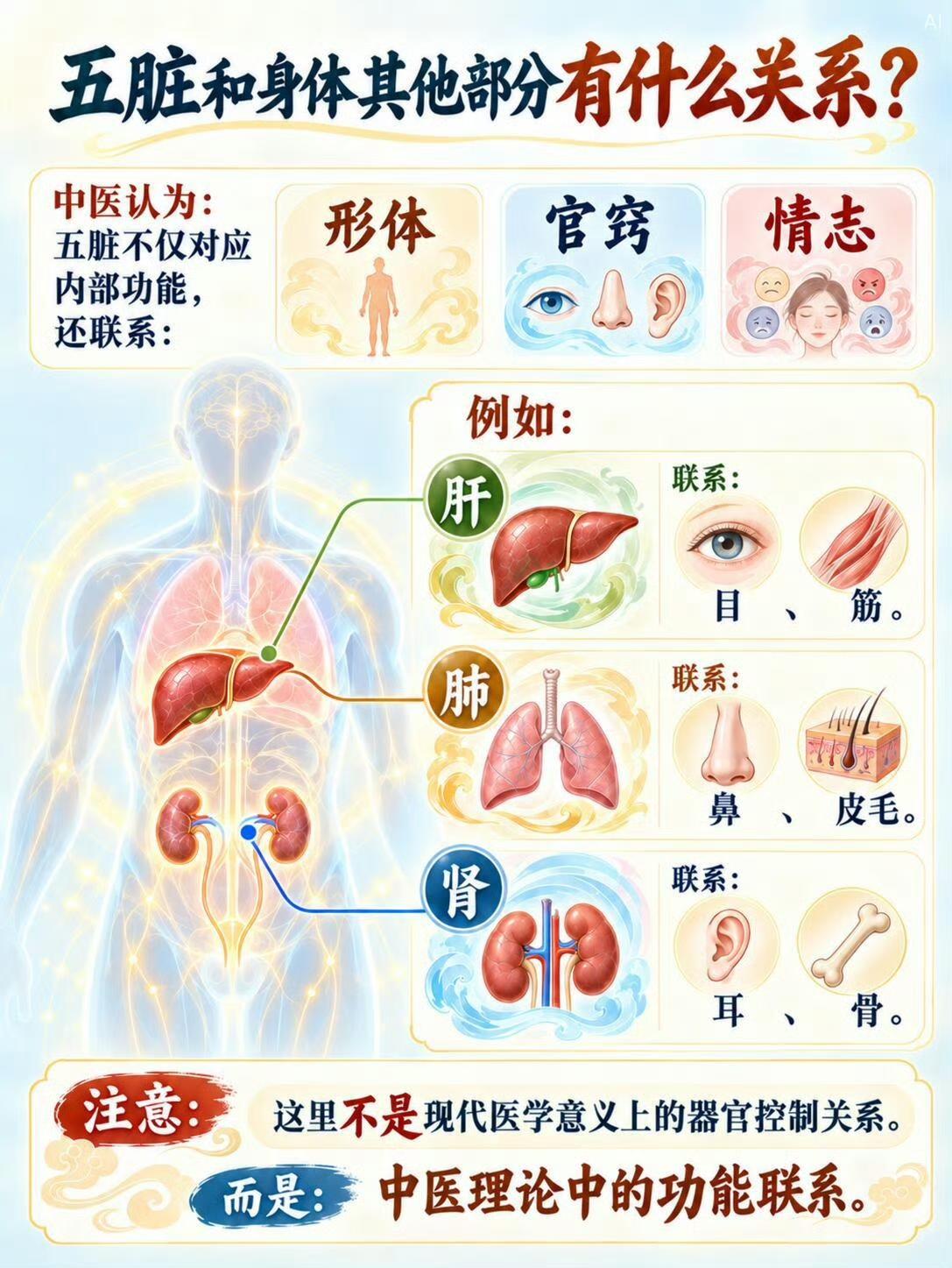 别把中医五脏，等同于解剖器官！看懂藏象，读懂身体很多人误以为中医的五脏，就是
