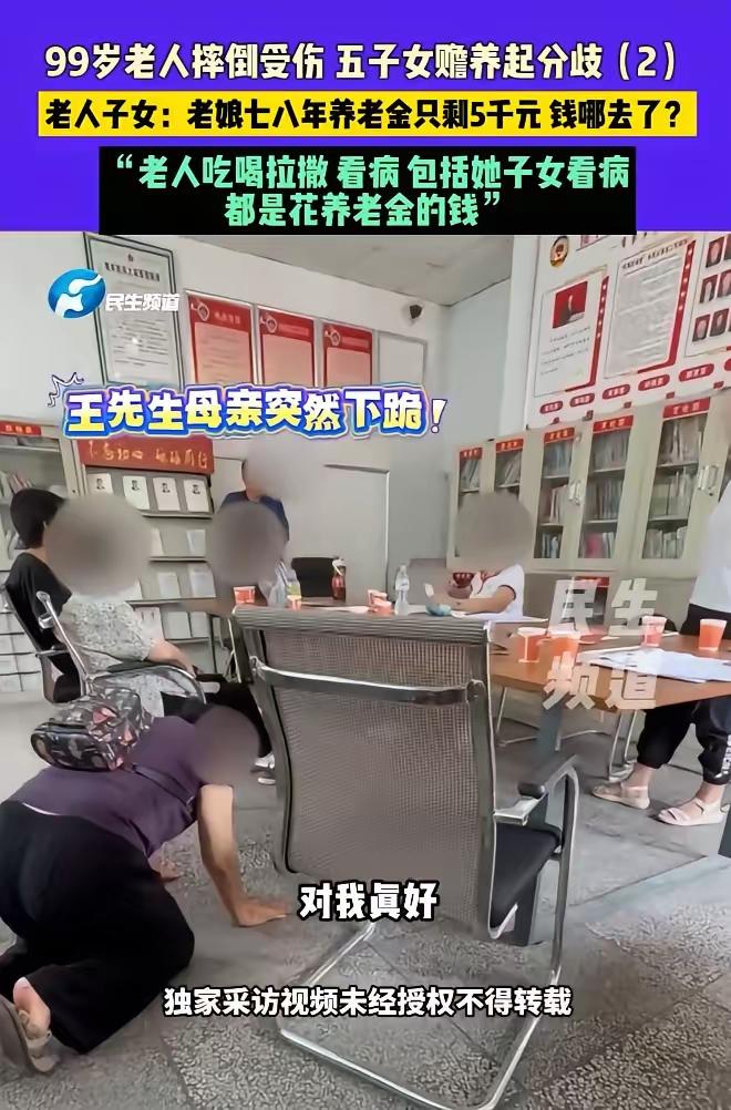 洛阳，五兄妹都不愿意照顾99岁的老母亲，最后只有小女儿留下，照顾了老母亲七八年，