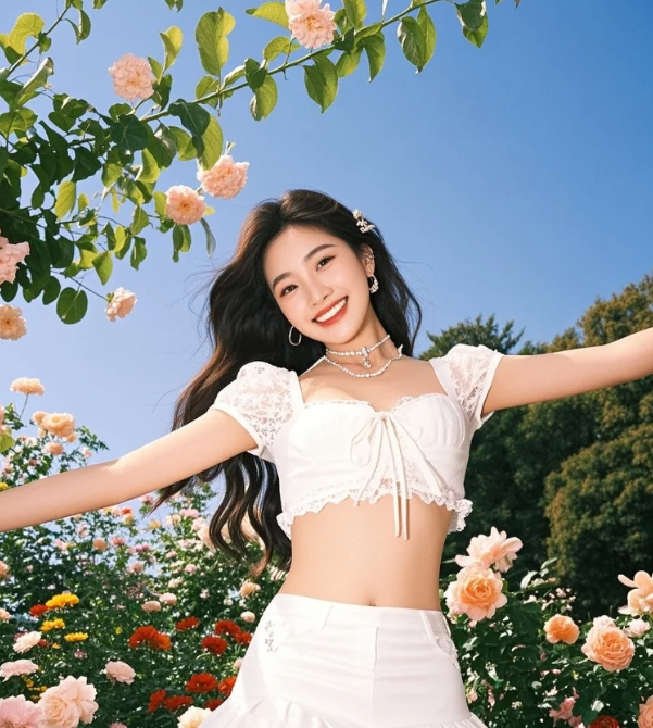 花墙藤蔓缠绕间，她是最美的悬念