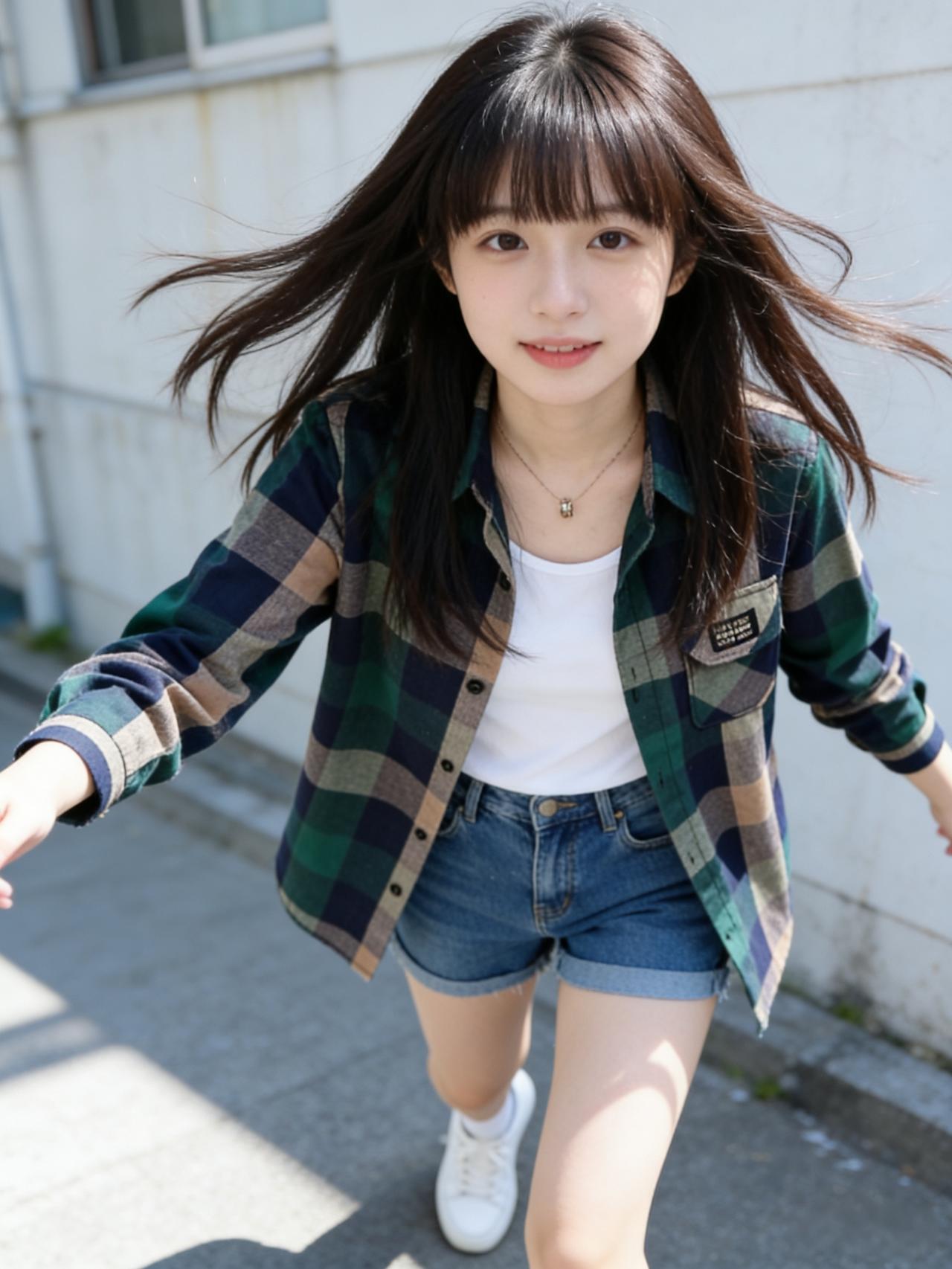 格子衬衫搭配牛仔短裤女生如何穿搭看起来时尚更有品味呢蓝格子衬衫穿搭格子裙搭