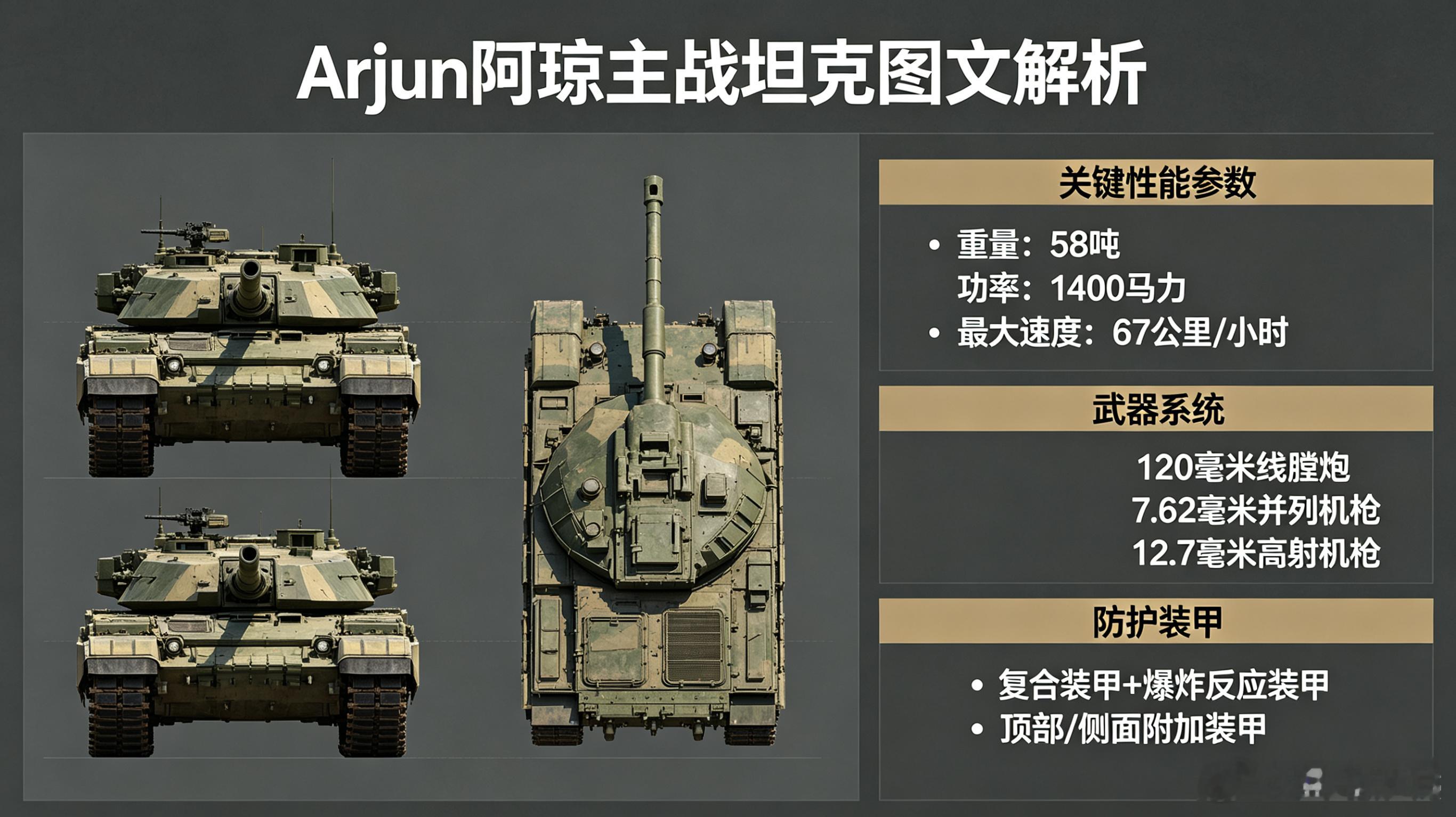 每天认识一件兵器——Arjun“阿琼”主战坦克今天聊聊印度国防工业中一个充满争议