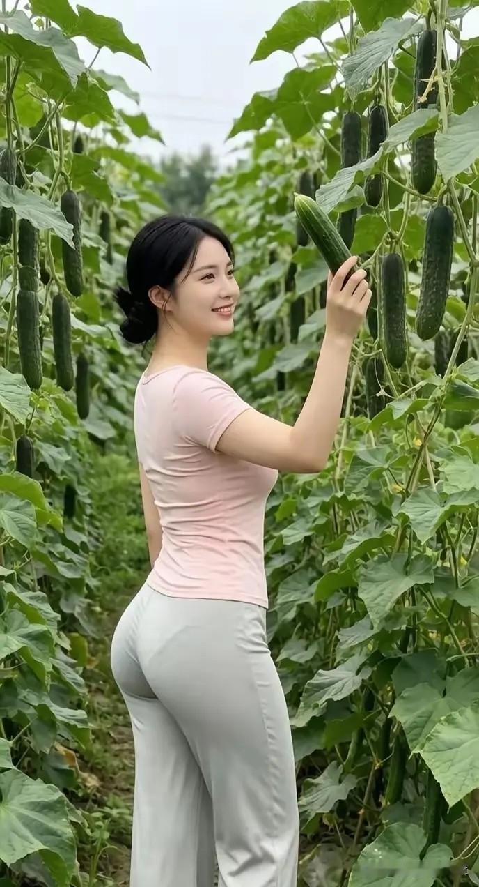 清平乐·菜园拾趣藤凝翠雾，叶畔清风度。轻撷青瓜含笑顾，一院田园闲趣。