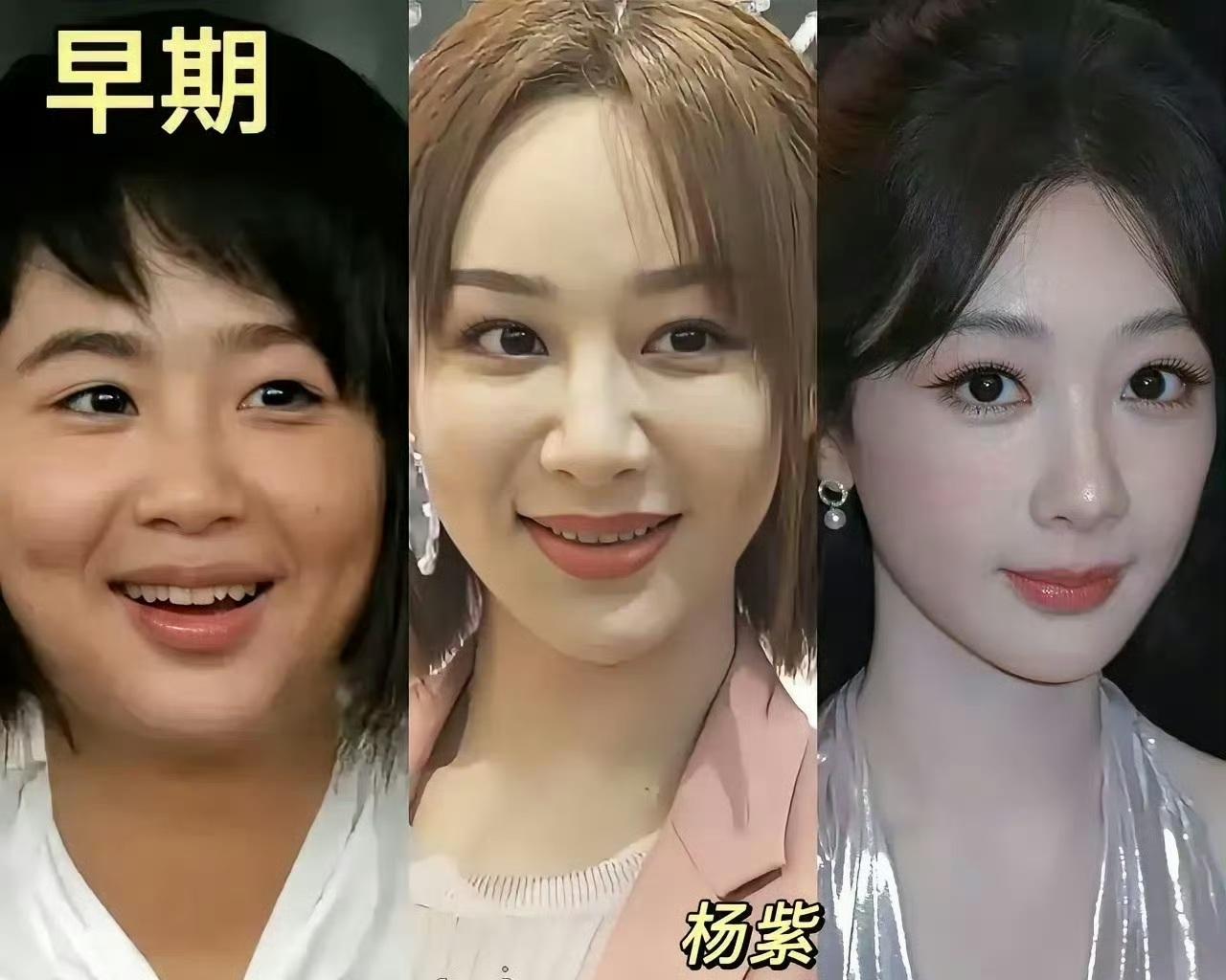 女明星们都在悄悄变美，刚出道时的样子跟现在简直判若两人。