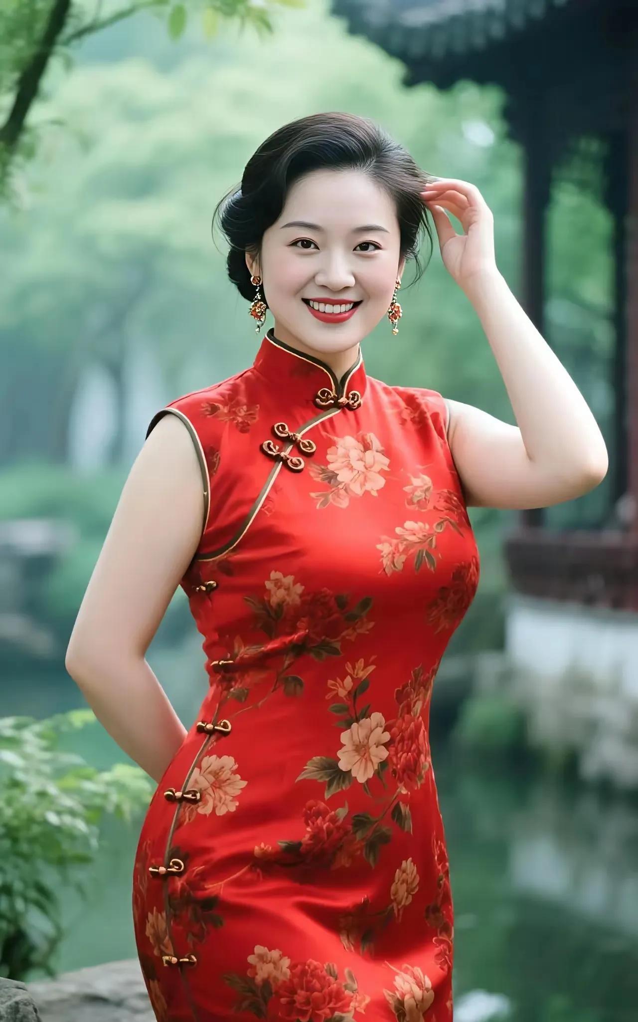 端庄高雅迎风笑，红妆温婉乐逍遥。夫妻陪伴情最珍，……请友续句【包容理解珍