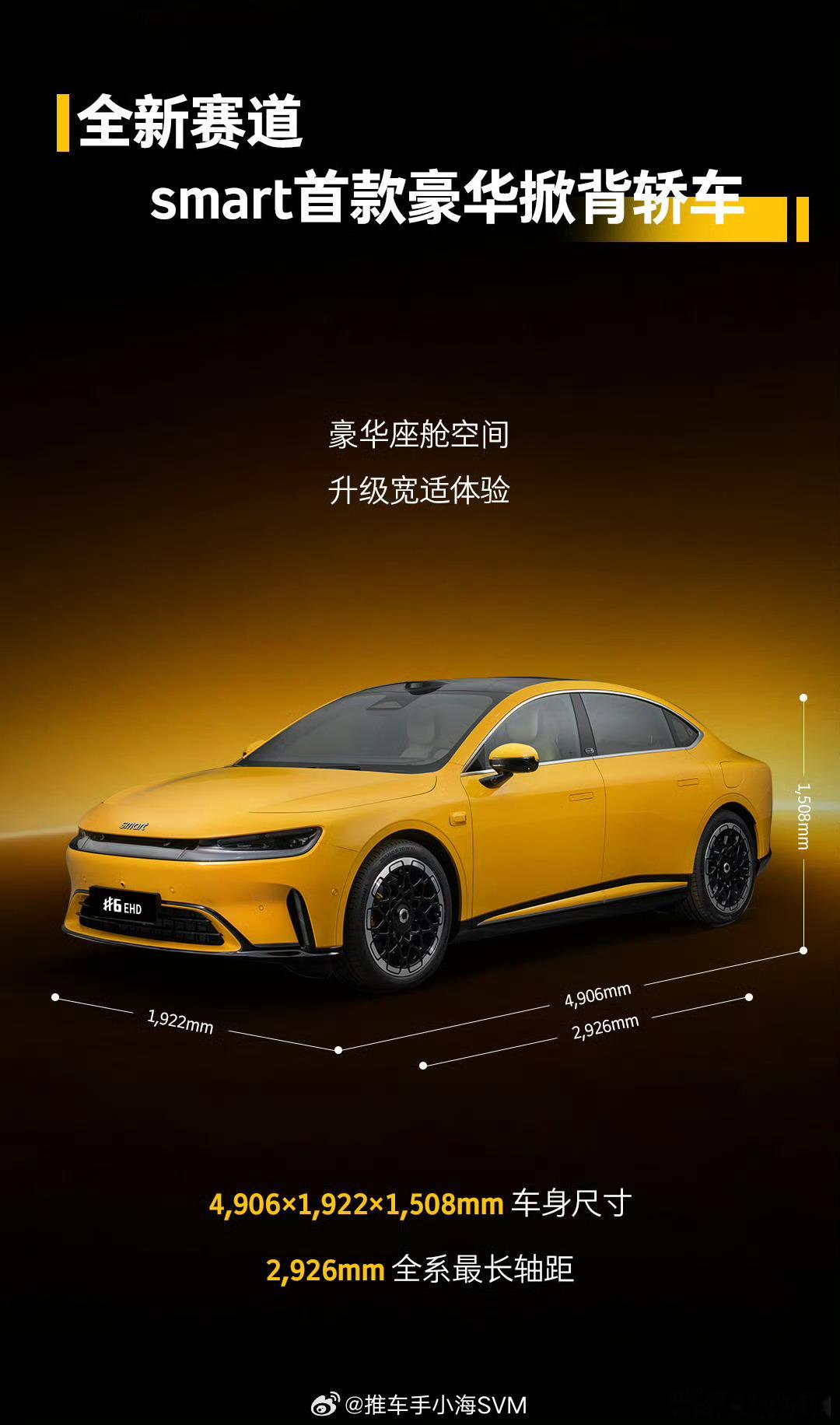 smart精灵6号公告图发布一直造小车的Smart也开始造三厢轿车了？还是神似S